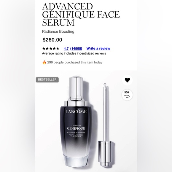Lancôme ADVANCED GÉNIFIQUE FACE SERUM 115ml 3.9oz - Picture 3 of 11